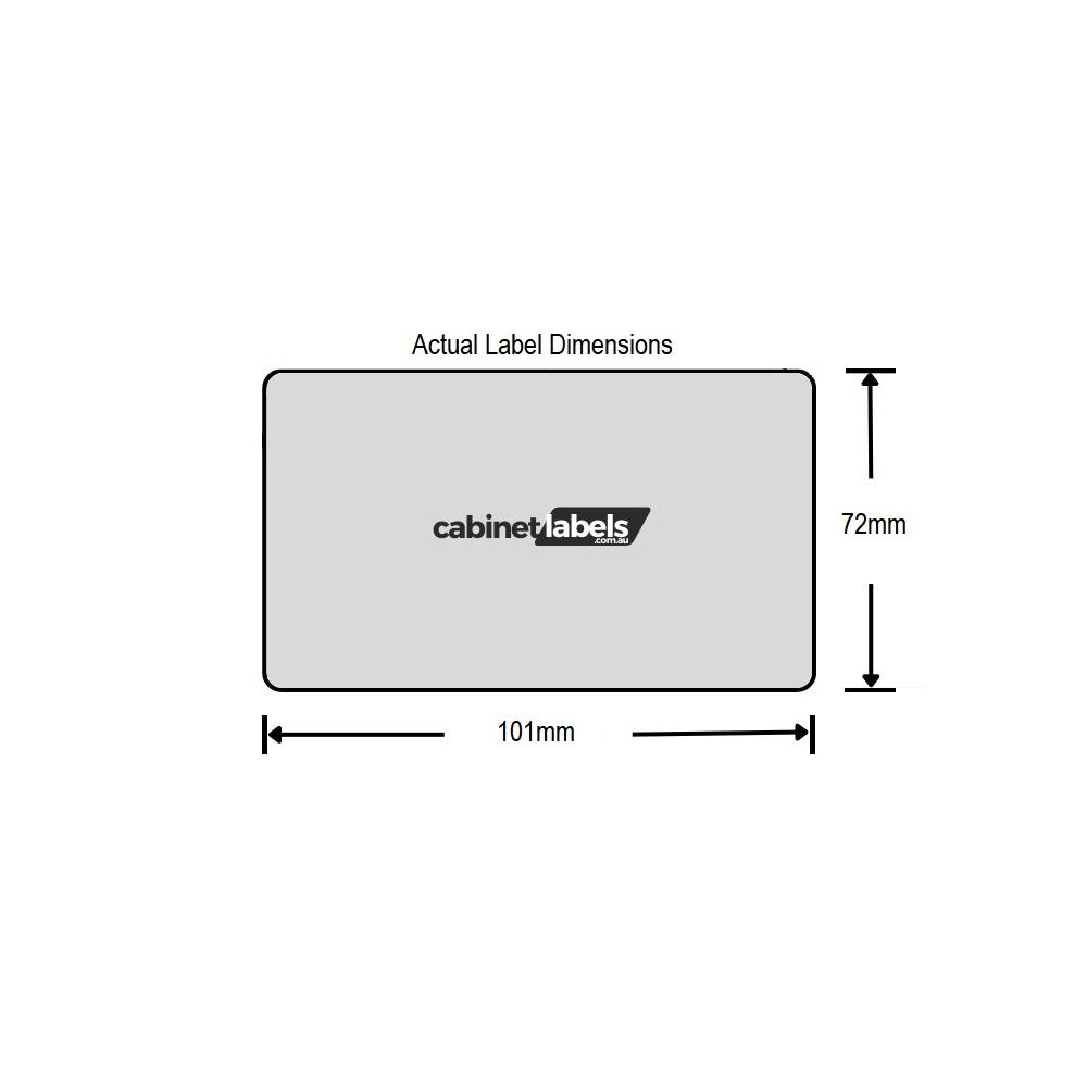 Removable Cabinetry Roll Labels/Stickers - 100mm x 73mm (76mm Core) | 4 x Rolls Per Box Eco Paper Material
