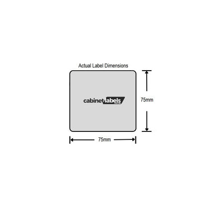 Removable Cabinetry Roll Labels/Stickers - 75mm x 75mm (76mm Core) | 4 x Rolls Per Box Eco Paper Material