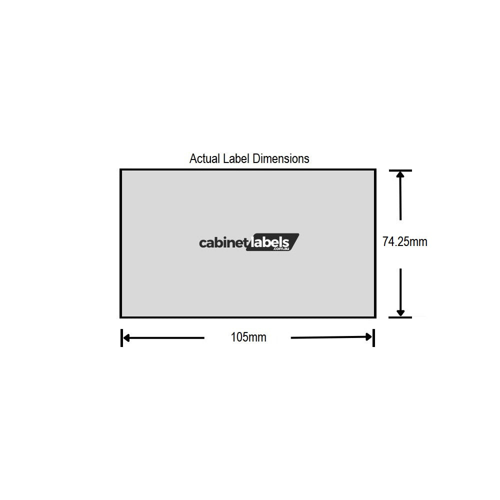 Removable Cabinetry A4 Sheet Labels/Stickers - 8 Per Page | 500 A4 Sheets Per Box